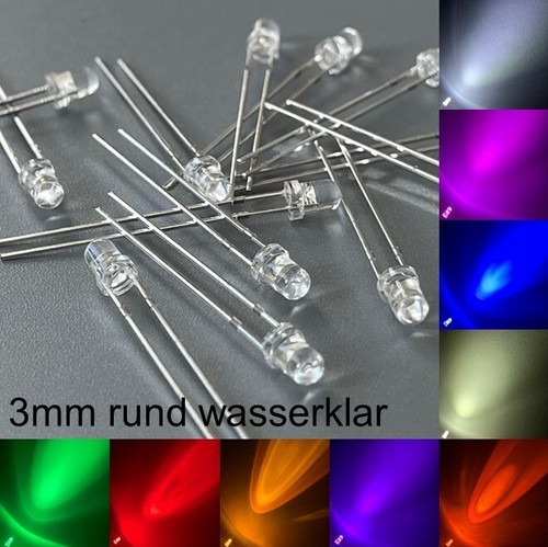 3mm leds rund - rund, alle