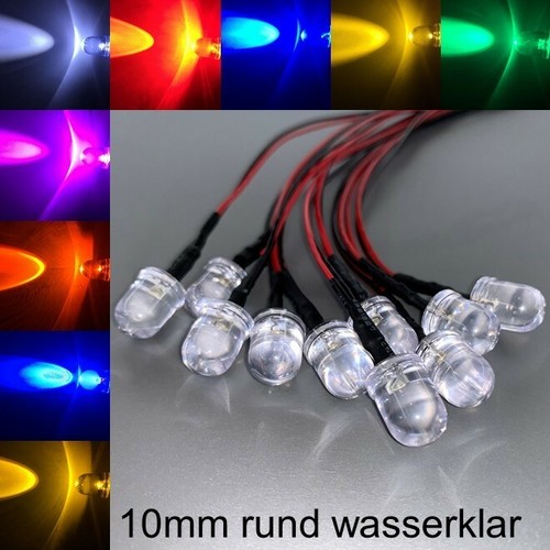 Verkabelt 10mm leds rund - leds,